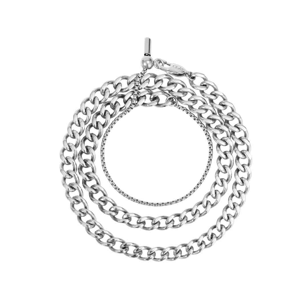 CLÀT Cuban Link Necklace + Triple Wrap Bracelet - Image 4