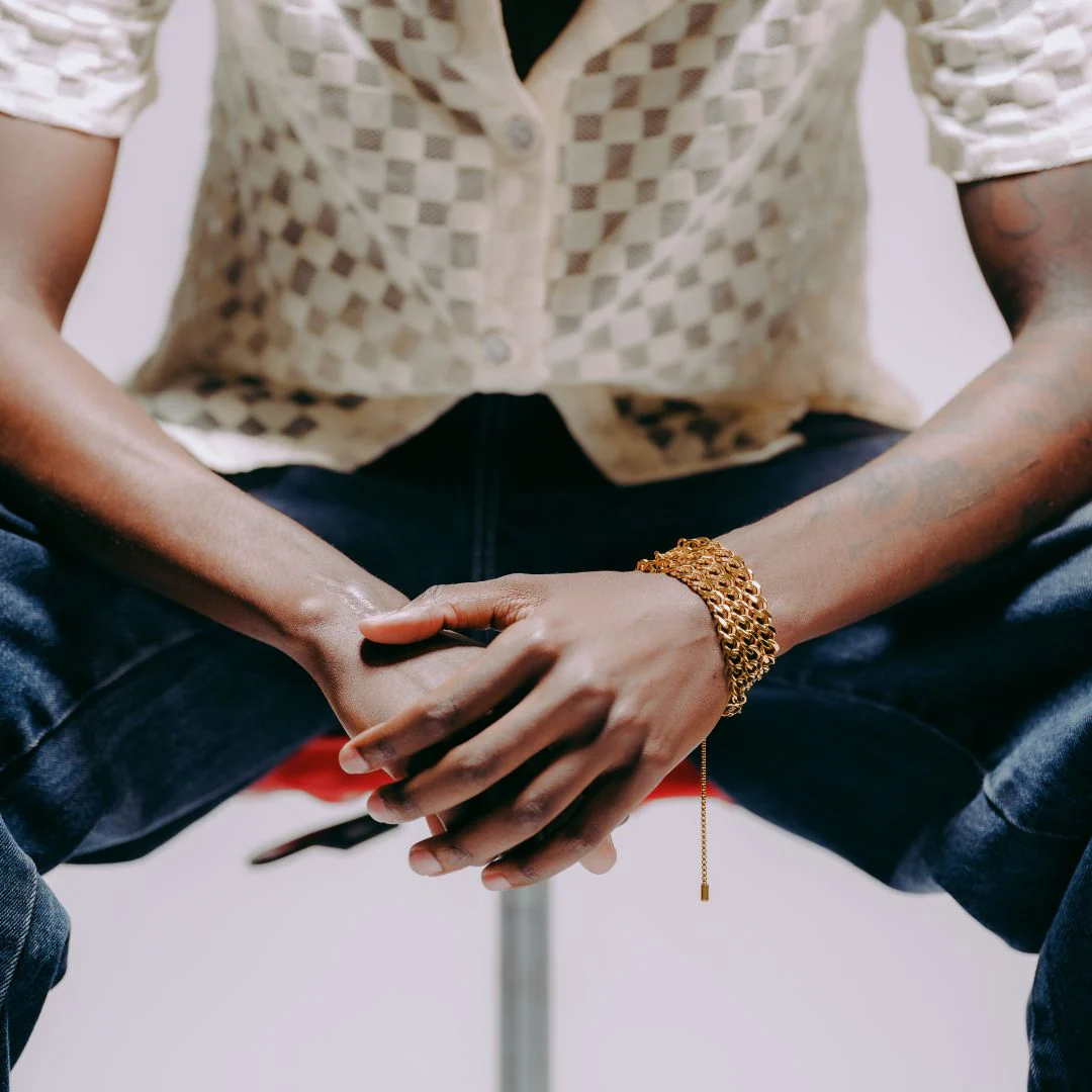 CLÀT Cuban Link Necklace + Triple Wrap Bracelet - Image 6
